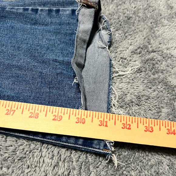 We The Free Free People Overalls Womens 6 (26x31) Blue Denim Bibs Bootcut - Picture 9 of 10